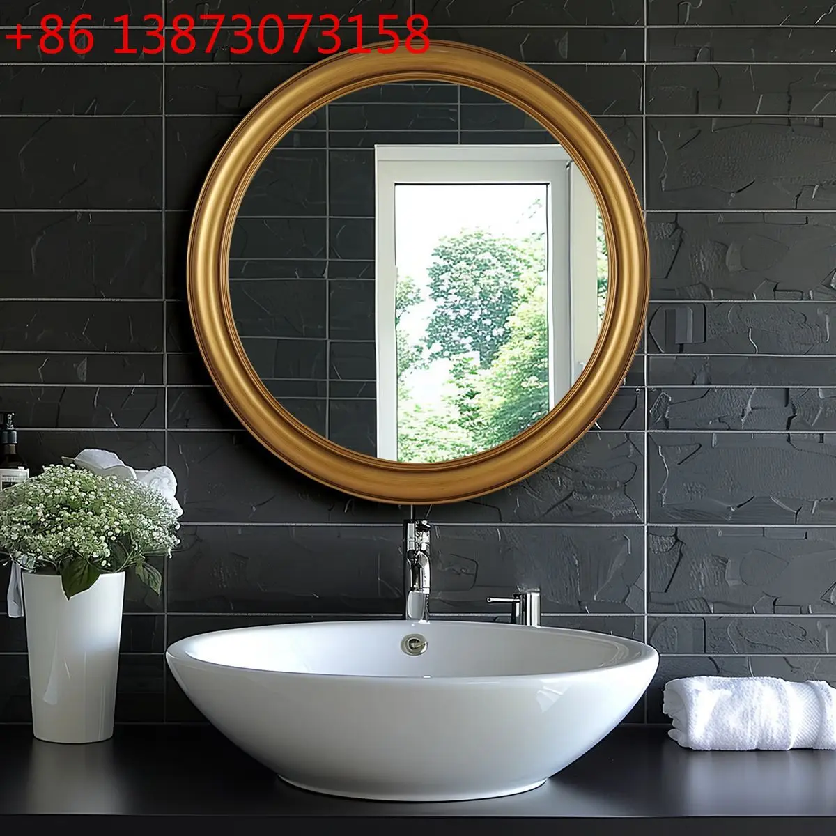 

Скандинавское простое круглое золотое зеркало для ванной комнаты, роскошное современное украшение, настенное зеркало, комод, зеркало для макияжа