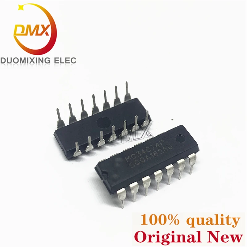 1-20PCS MC34074P MC34074AP MC34074 DIP14 34074 Operationsverstärker Original IC chip