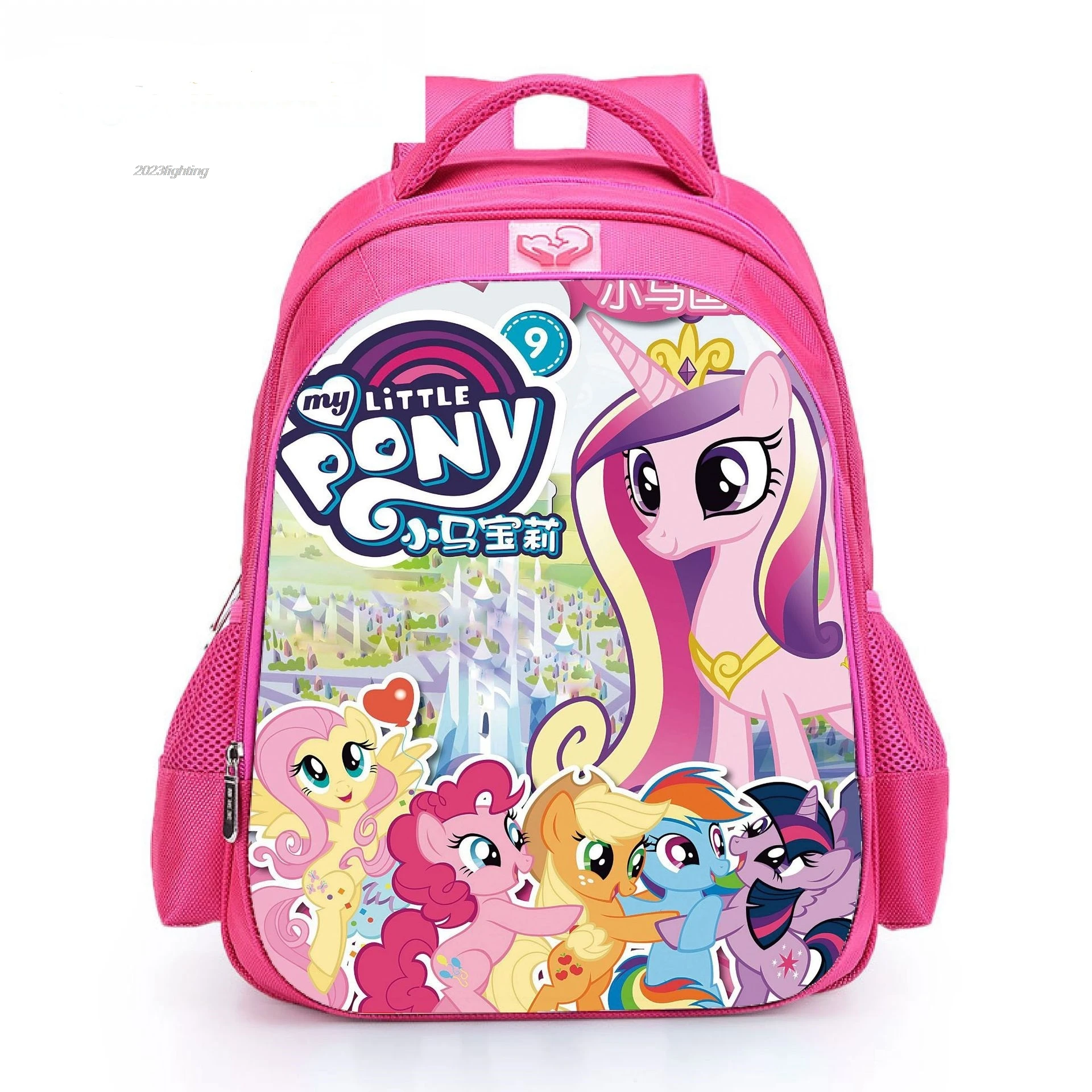 My Little Pony backpack Pink Primary Girls Cartoon School Bags Orthopedic Burden Alleviation Cute Children Mochilas