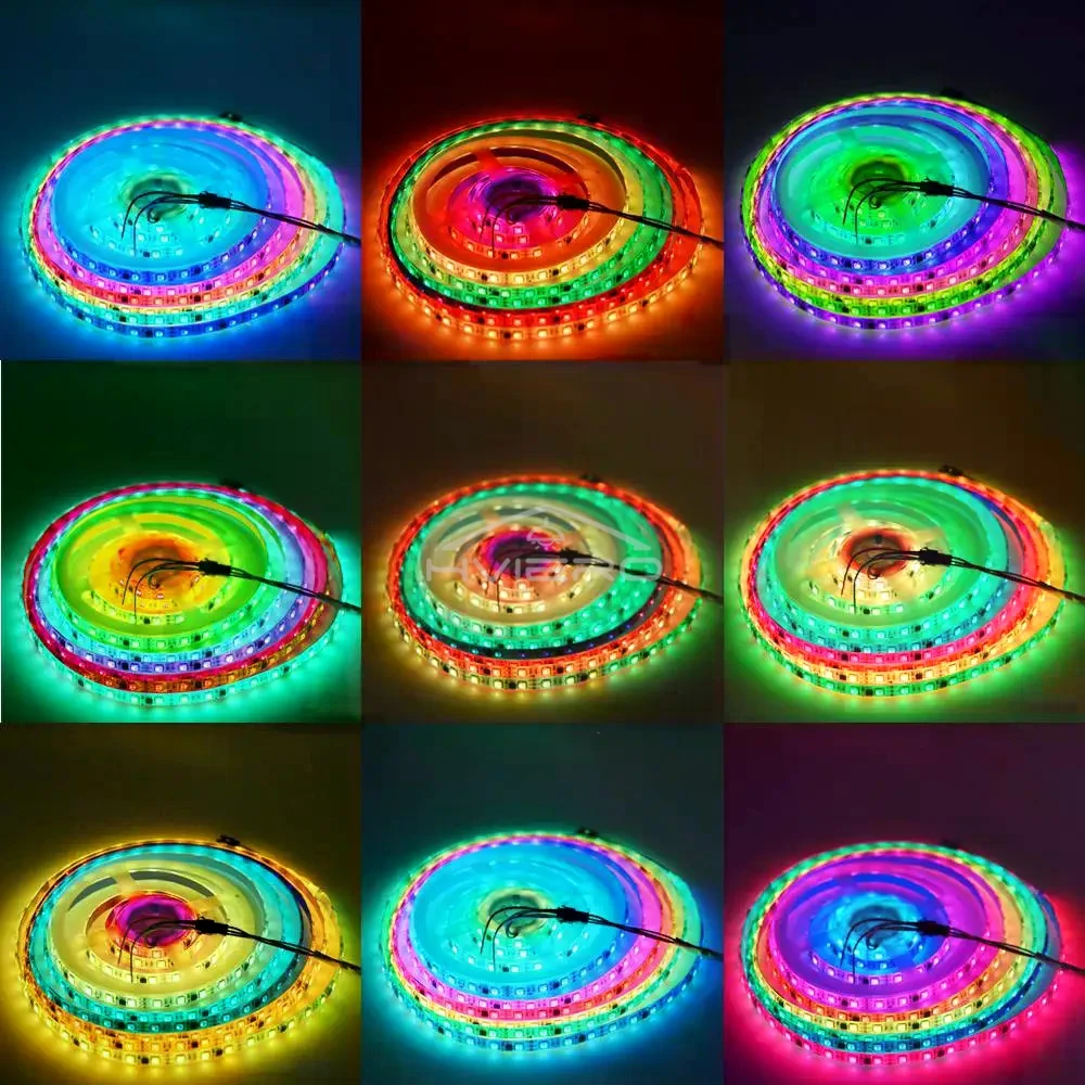 5m/roll IC WS2811 Led Pixel Strip Light DC 12V SMD5050 RGB LED Tape Addressable Flexible Digital Ribbon 60led/m 30led/m External