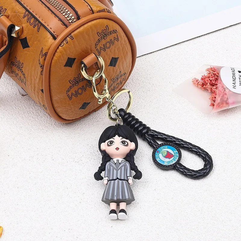 Wednesday Addams Doll Keychain Bag Pendant Small Gift Keychain Hanging Decoration Toy