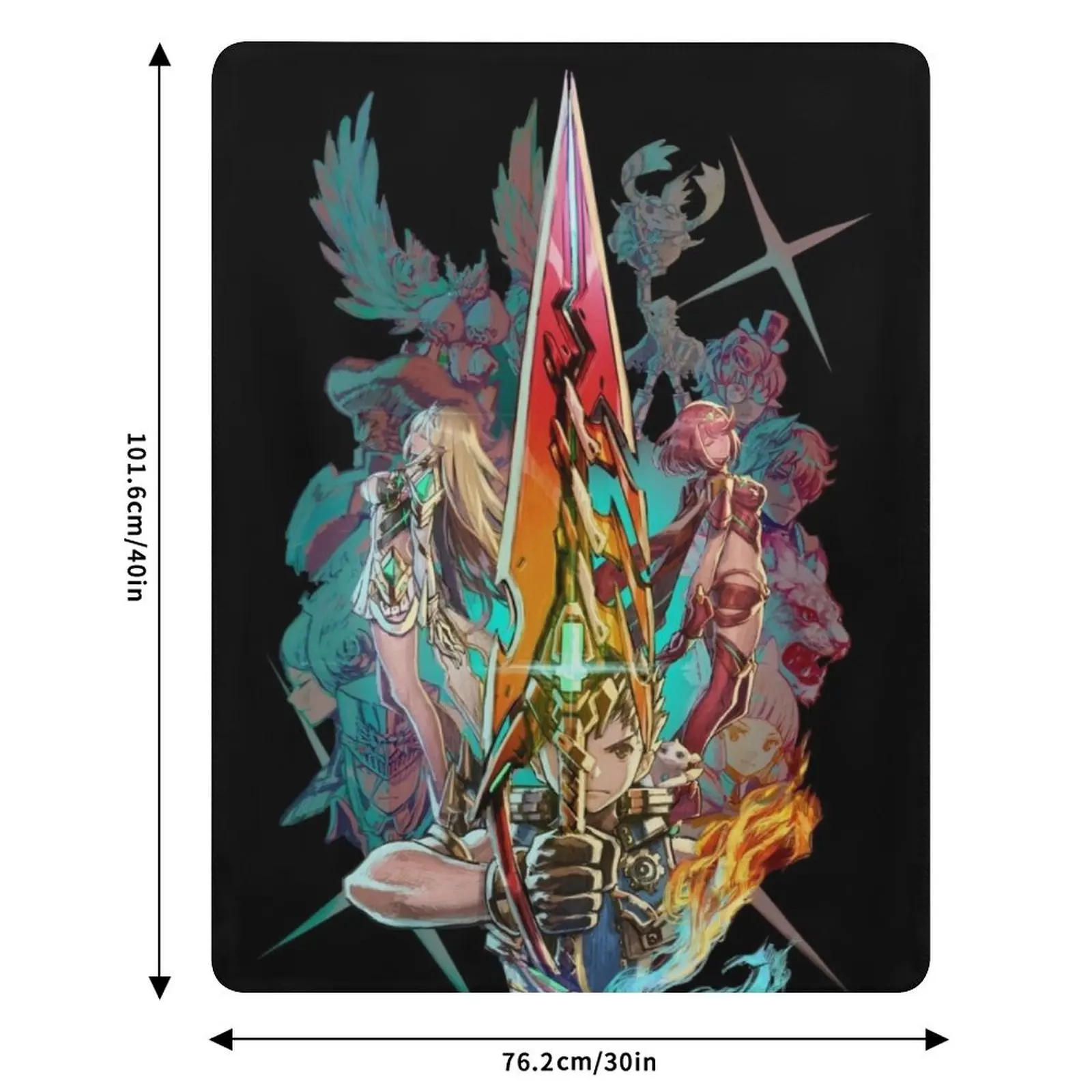 Xenoblade Chronicles? 2 - Team Throw Blanket Soft Cute Plaid Winter beds Baby Loose Blankets 6