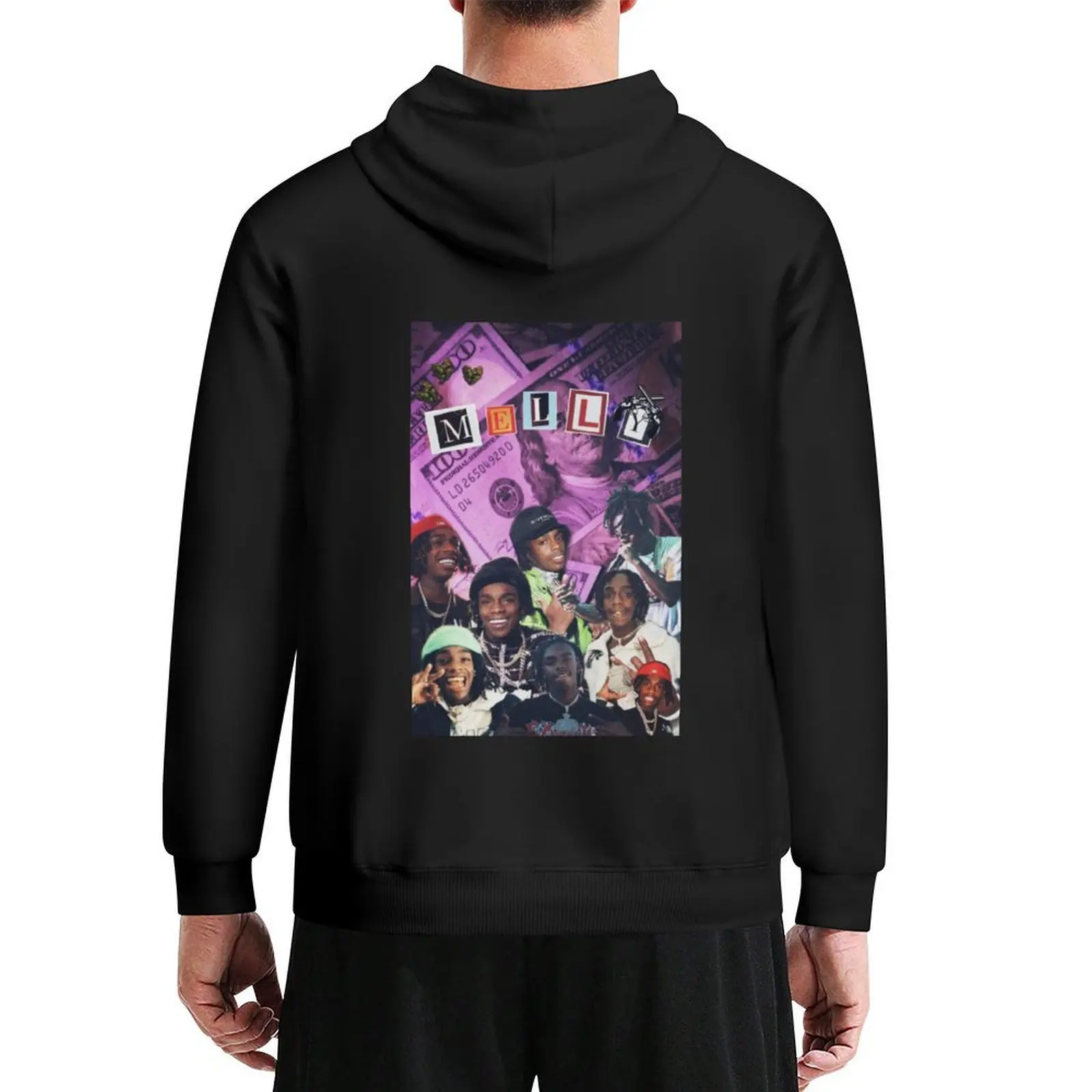 

ynw melly collage purple Hoodie anime clothes autumn new products hooded shirt male clothes anime hoodie