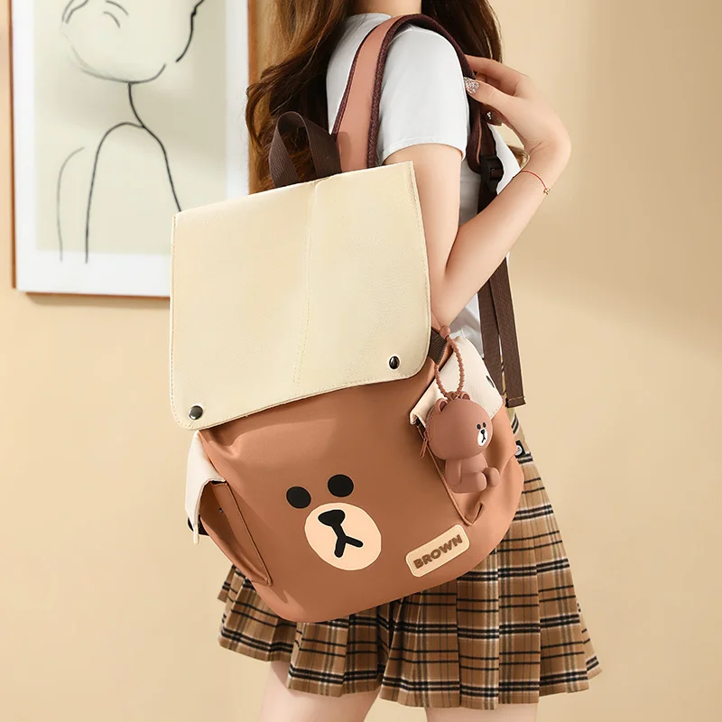 

Backpack Student Schoolbag Women's Ins Style Travel Leisure Canvas Large Capacity Backpack