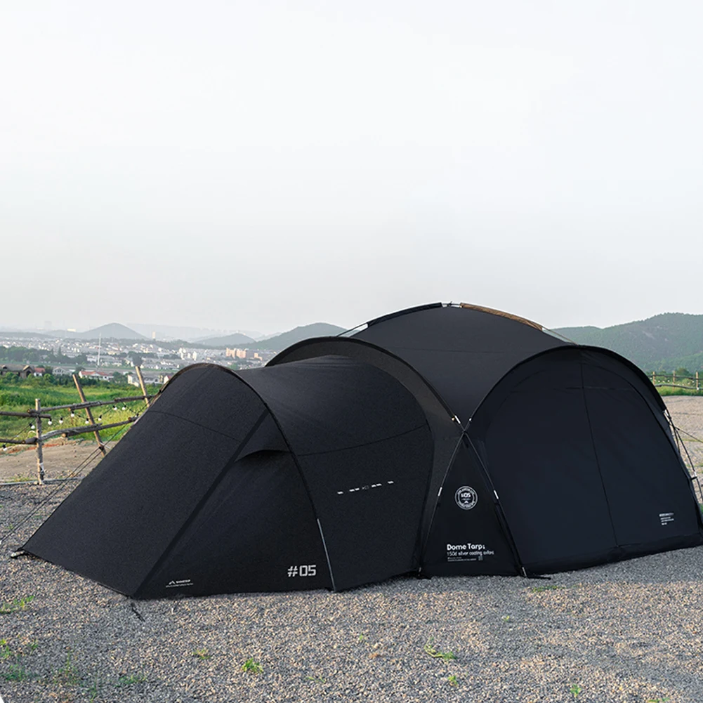 Camping Dome Gazebo 150D Oxford Fabric PU3000MM Rainproof Sunscreen 8+ Person Modular Outdoor Self-driving Shelter view 3