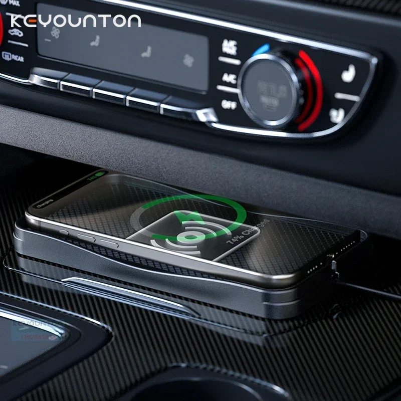 

Беспроводное автомобильное зарядное устройство 15 Вт, силиконовая противоскользящая подставка для iPhone 15 X Xiaomi, подставка для быстрой автомобильной беспроводной зарядки, модификация