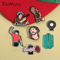 Retro Decorative Hat Pins Creative Cartoon Character Painted Enamel Brooches Cap Clothing Accessories Jewelry Gifts For Friends