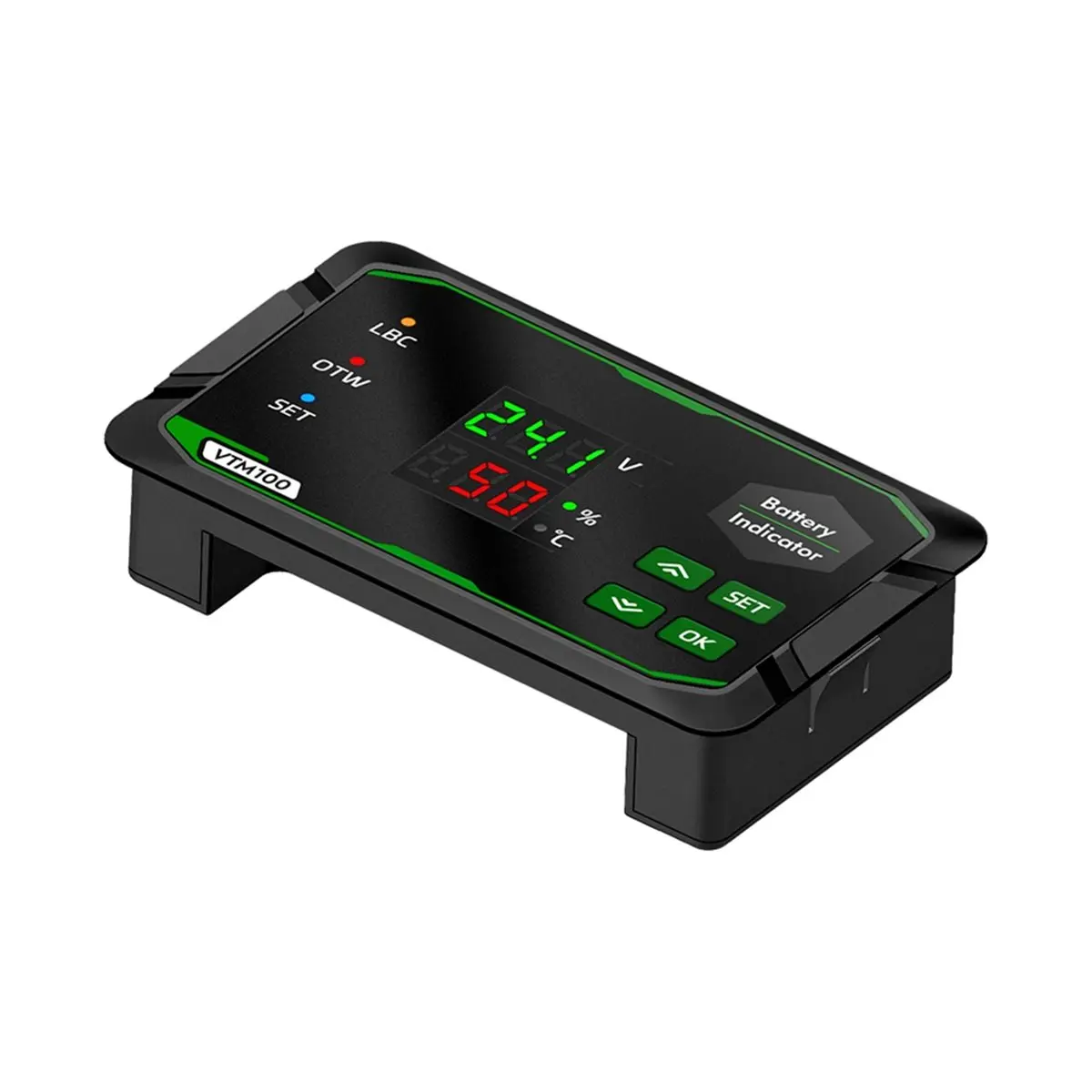 A64I DC7-100V Battery Voltage Capacity Tester Battery Indicator Battery Monitor Coulometer with Temperature Sensor