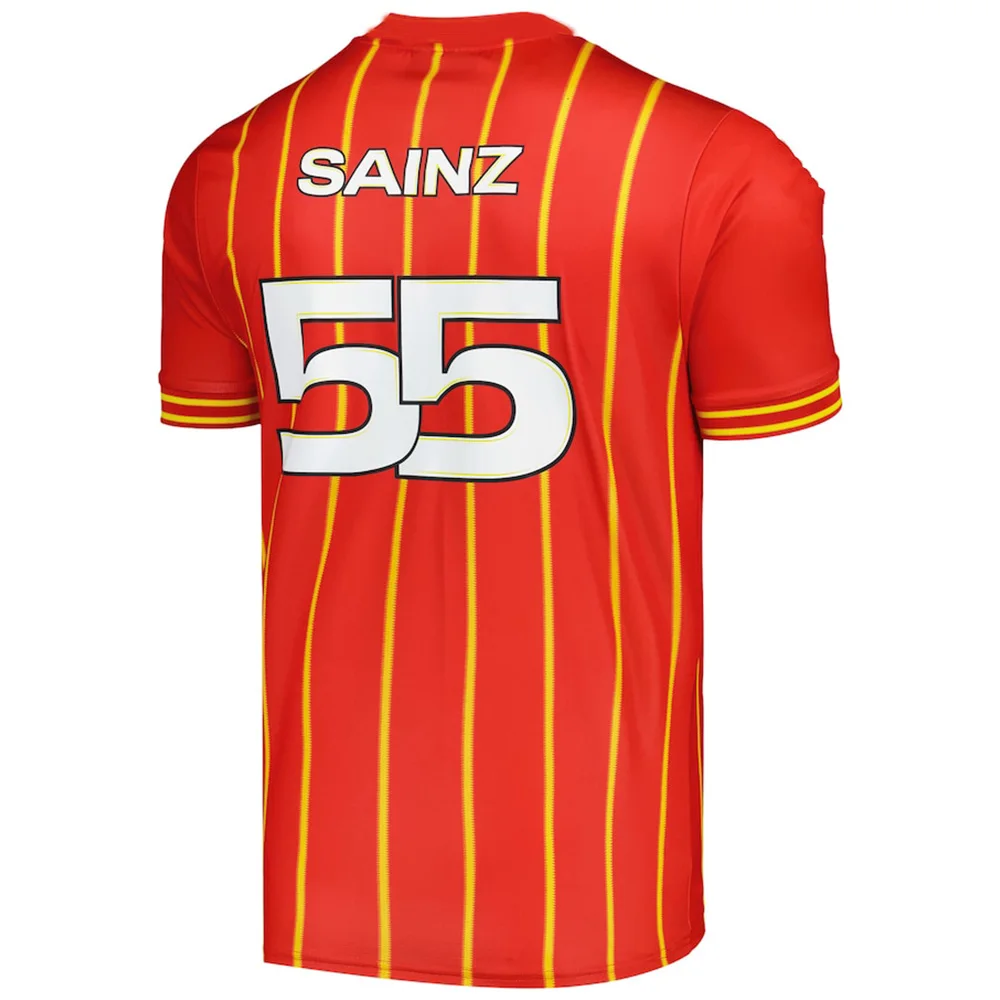 2024 New Team Carlos Sainz Football Jersey Fashionable Casual Breathable Quick Drying Short Sleeved T-shirt Oversized Men's Top