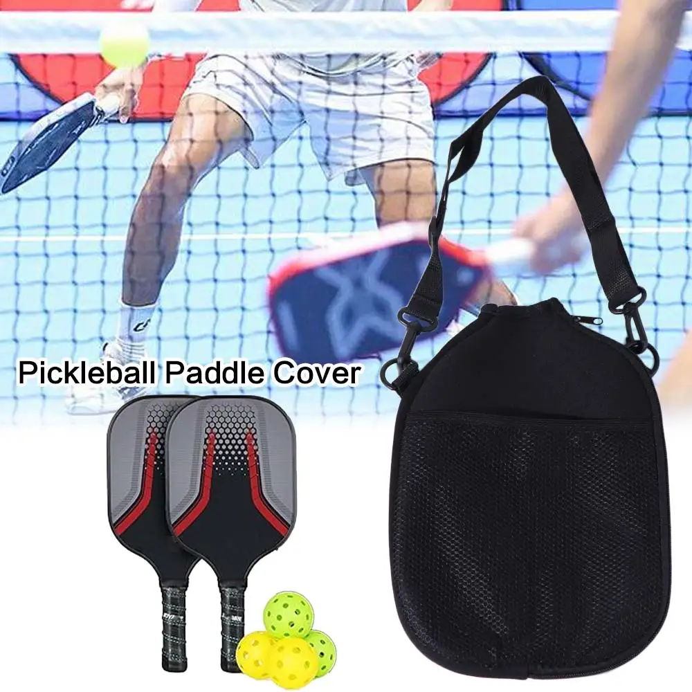 

Large Capacity Pickleball Crossbody Bag Zipper Closure Adjustable Strap Pickleball Paddle Cover Professional Waterproof