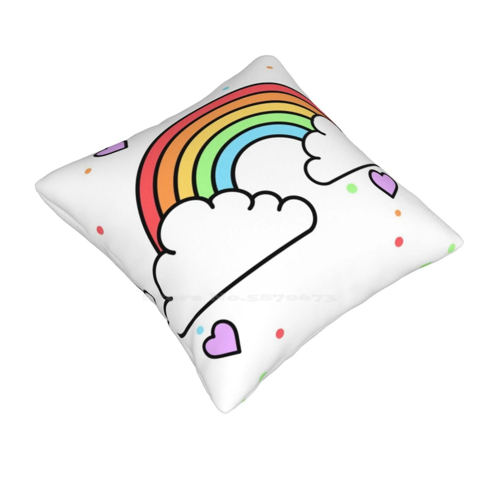 Pride Rainbow Pillowslip Pillowcase Rainbow Pride Month Lgbtq Cute Love Is Love Be You Hearts Colorful No Hate Just Love