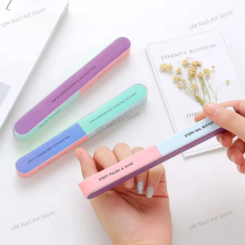 Nail Polish Buffer Nail Art Sanding Files Buffer Block Manicure Pedicure Tools Sand Surface Sponge Nail File Пилка Для Ногтей