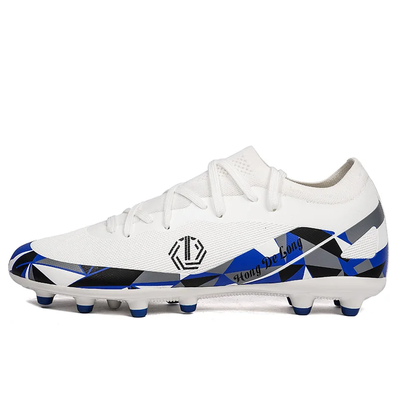 

2025 Football Shoes Professional Mens Soccer Shoes Red Long Spike Football Shoes Men Lightweight Non-Slip Teenagers Training Sho
