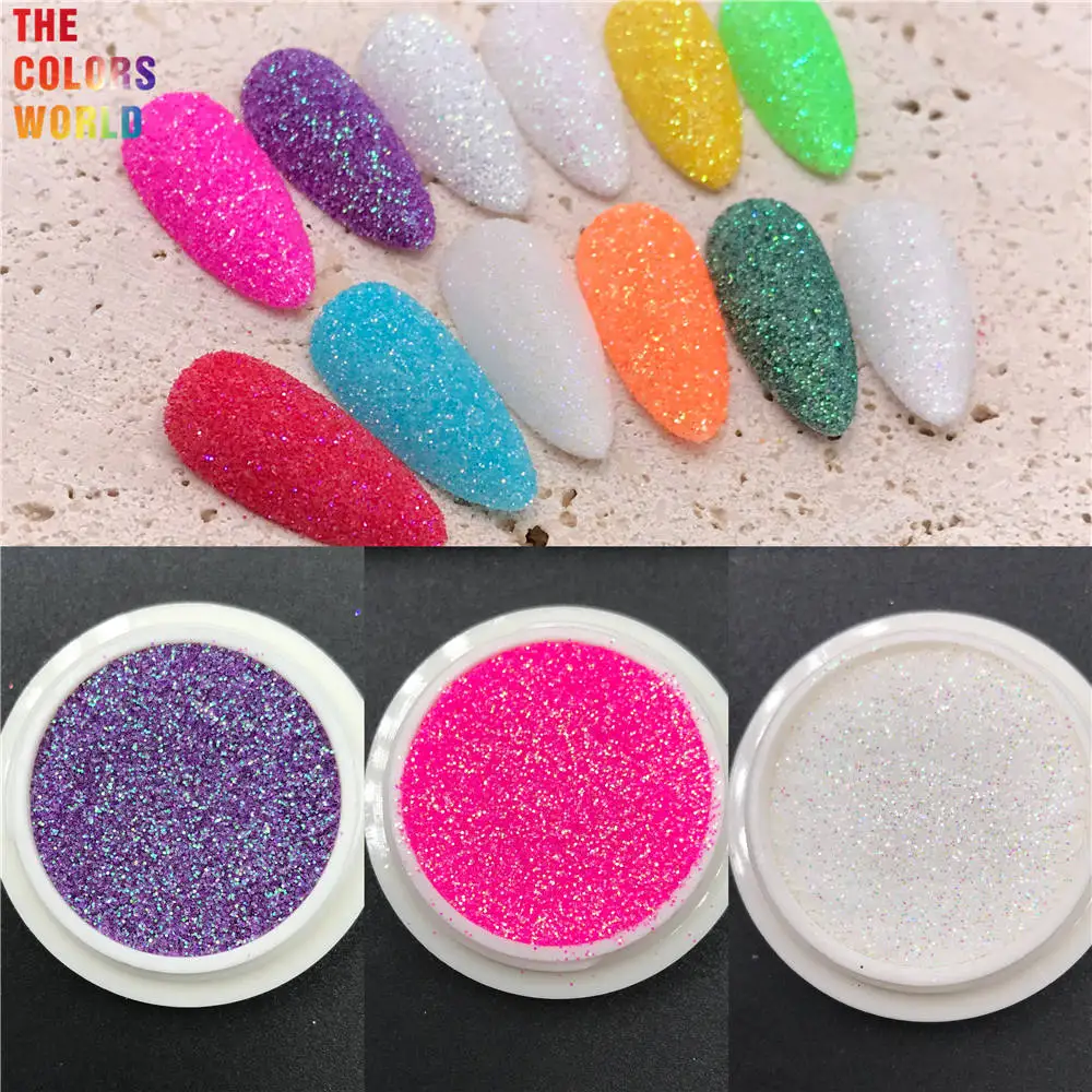 TCT-013 Sprinkling  American Fantasy Iridescent Rainbow Color 0.2MM Size Fine Glitter Nails Art  Nail Gel Manual DIY decoration