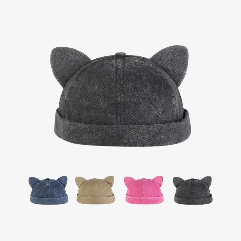Korean-Style Retro Distressed Washed Denim Landlord Hat Street Fashion Brand Beanie Casual Versatile Couple's Fashion Hat