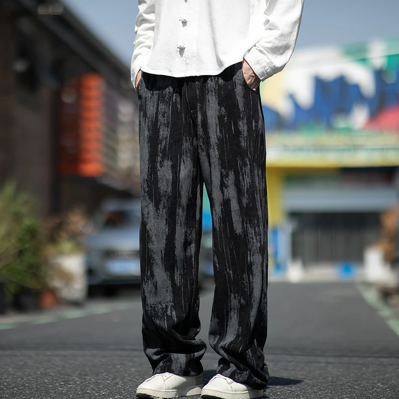 

Удобные брюки больших размеров — струящиеся брюки с принтом и регулируемой талией на шнурке M-XXXXXL, шикарные широкие брюки в стиле бохо, уличная одежда