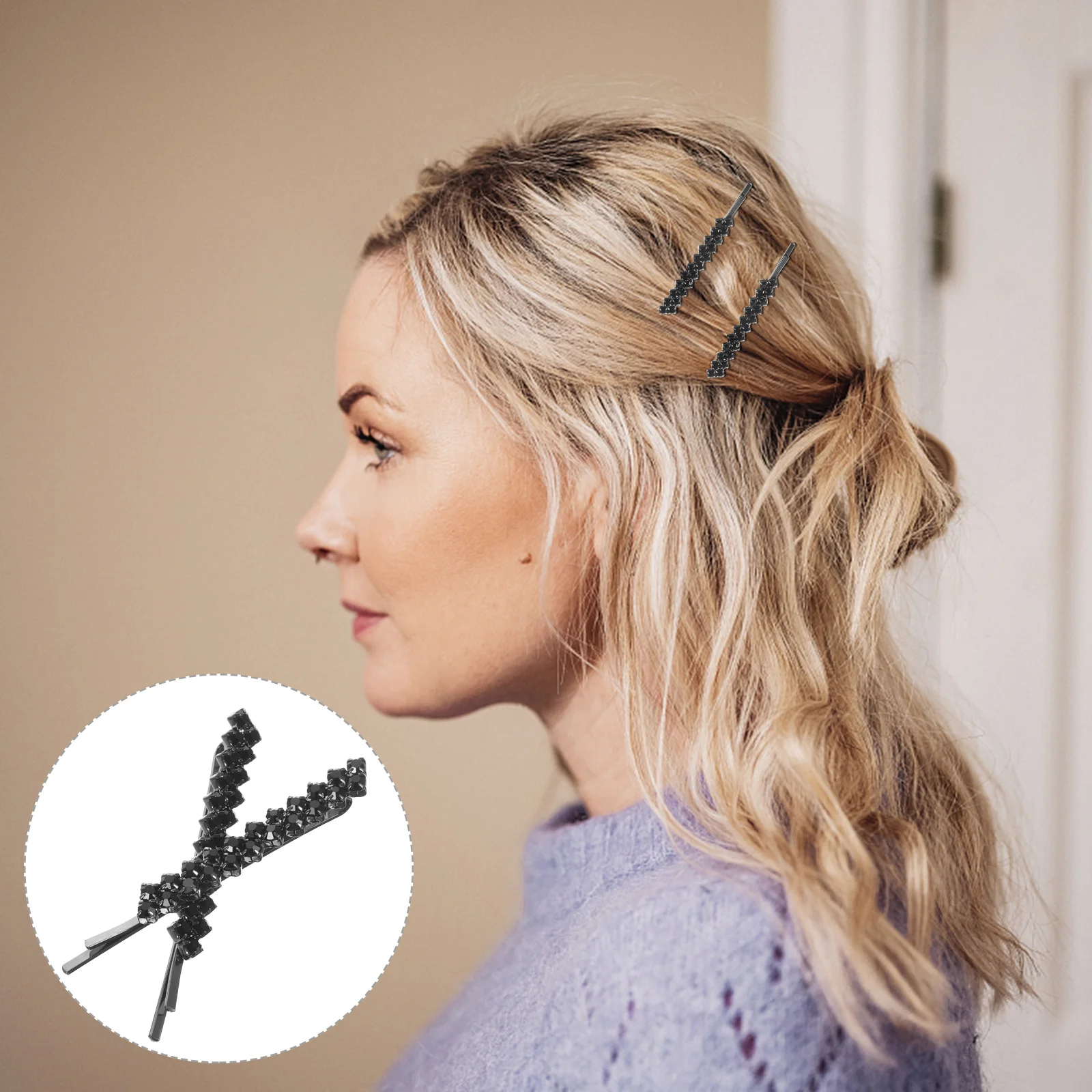 

8Pcs Premium Alloy Rhinestone Hair Clips for Women Sparkly Side Pins Hair Jewelry Decorations for Daily and Special Occasions