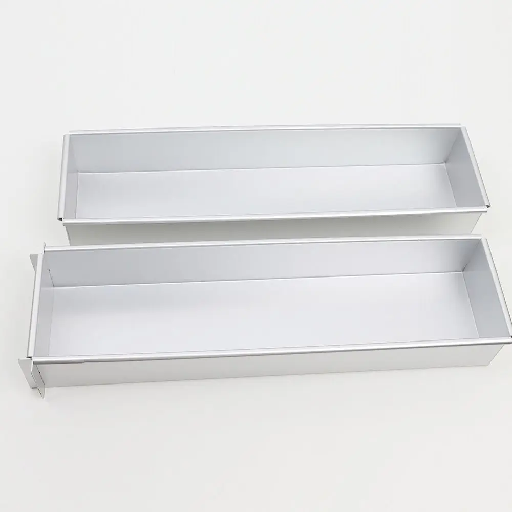 Aluminium Alloy Loaf Pan Long Non Stick Rectangular Bread Mold Activity Edge Durable Flat Toast Box Kitchen Accessories