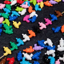Cartoon Dopamine Color Toy Gun Kawaii Beads For Jewelry Making DIY Decorations Phone Chain Keychain Kids Hair Rope Accessories