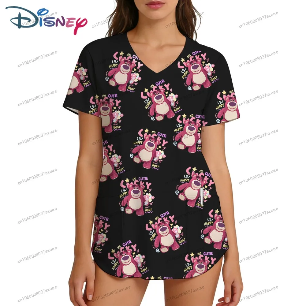 Ropa barata con estampado bonito, Top de manga corta, ropa de verano para mujer, uniforme de enfermera 2026, moda de Anime, alta calidad, Disney LOTSO, nuevo