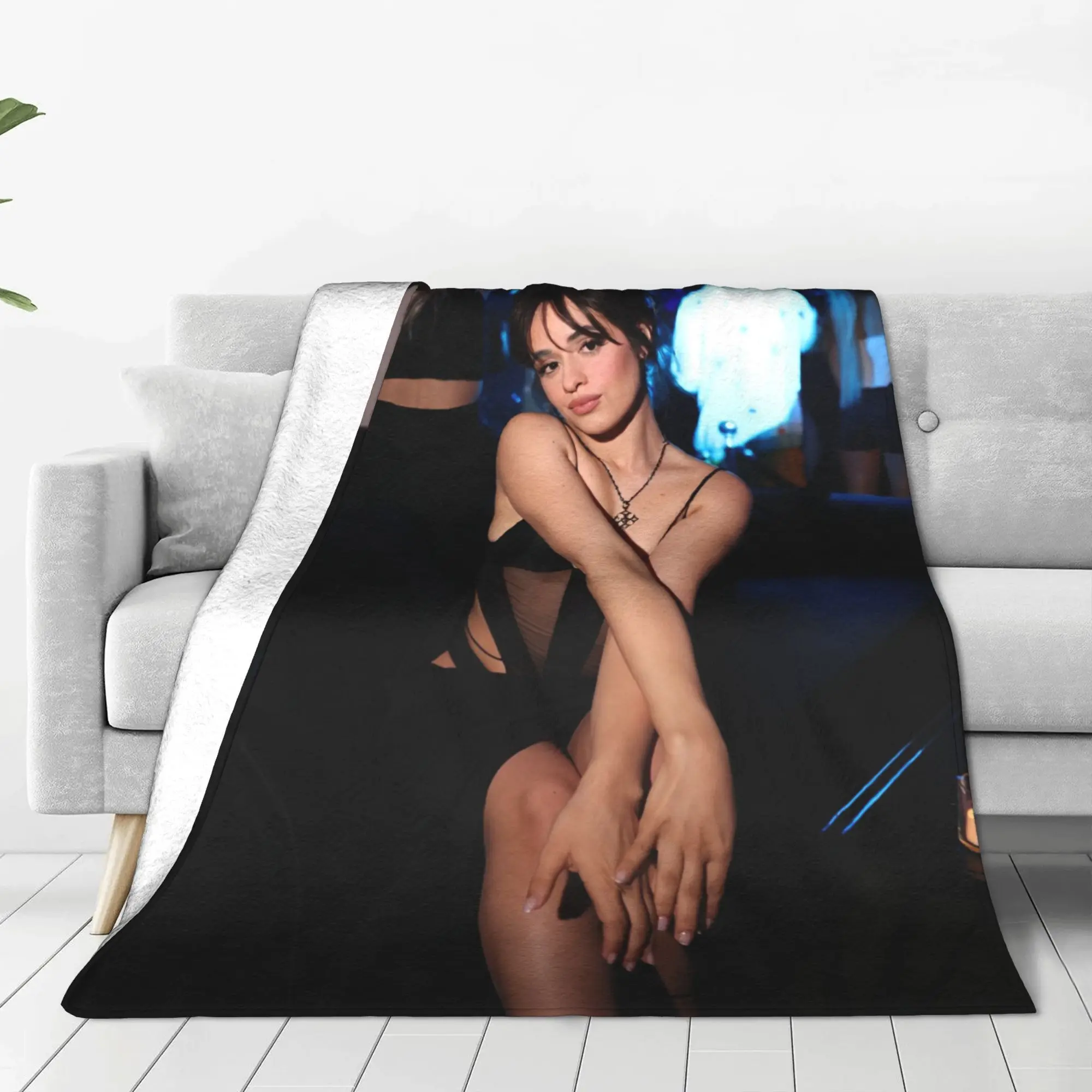 Music Camila Cabello Blanket Singer Flannel Funny Warm Throw Blanket for Coverlet Summer