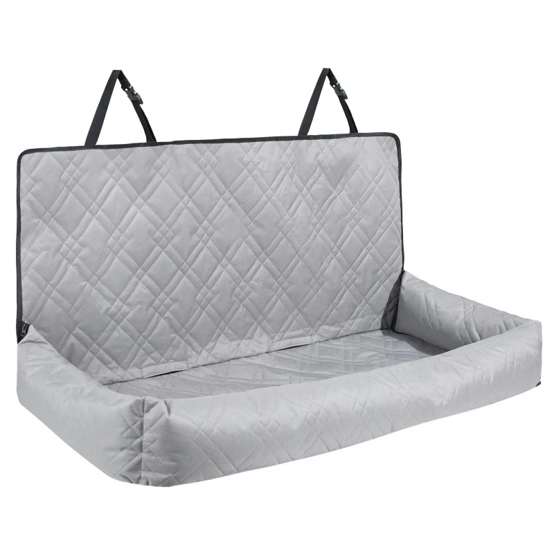 

Booster car seat for medium to large dogs, up to 100 pounds gray