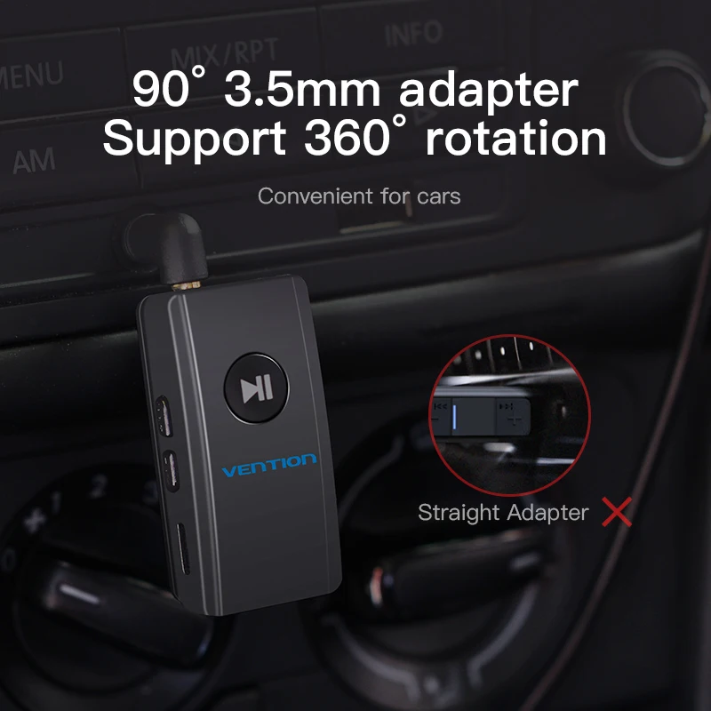 Vention Wireless Bluetooth Receiver 4.2 Aux 3.5mm Bluetooth Audio Receiver Music Adapter for Car Stereo Headphone Speaker MP3