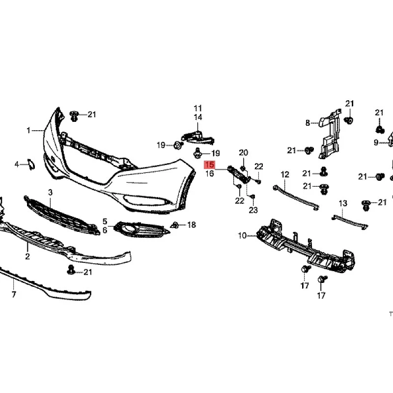 Suitable for 2015 Binzhi Front bumper bracket Front bumper bracket