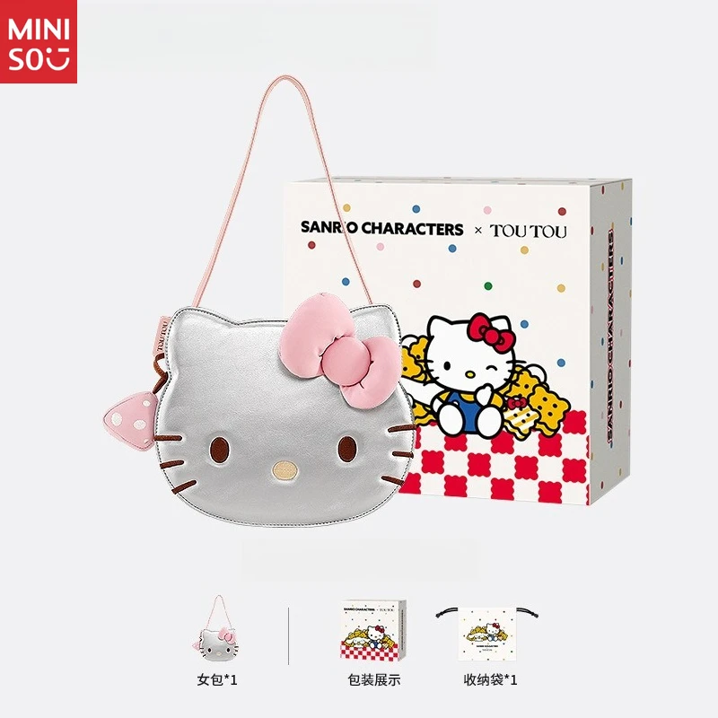 Miniso Sanrio Hello Kitty Backpack, Cute Large School Bag, Girls Gift Bookbag
