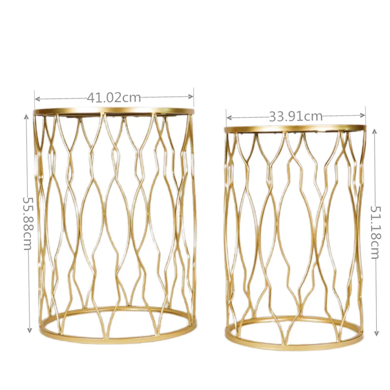 Nordic Style Custom Coffee Tables Set Of 2 With Mirror Top Tray Rattan Modern Iron Ending Decor Set Tables