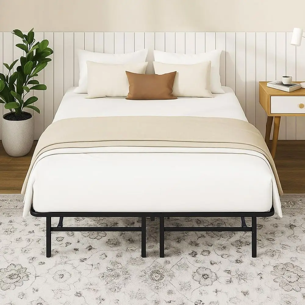 Platform Bed, Heavy Duty Construction with 14 Storage, Tool-Free Assembly, No Box Spring Required