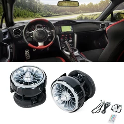 2PCS LED Front Console Air Condition Replace AC Vent Turbo Outlet For Toyota 86 GT86 2012-2020 Suspension Style Car Accessories