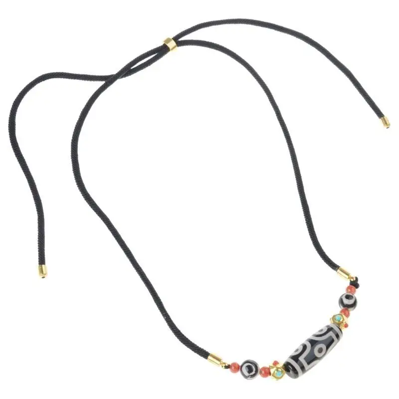 31BB Spiritual Nine Eye Dzi Agate Necklace Handmade Protective Amulet For Positivity
