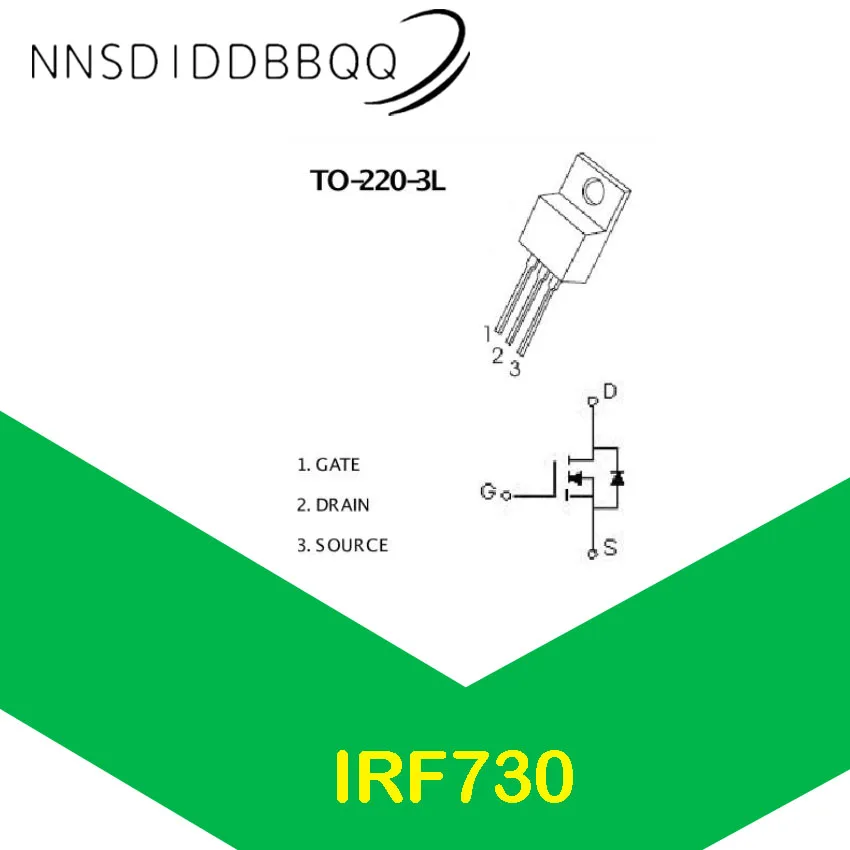 20PCS/lot IRF730 MOSFET Transistor TO-220-3L Electronic Components