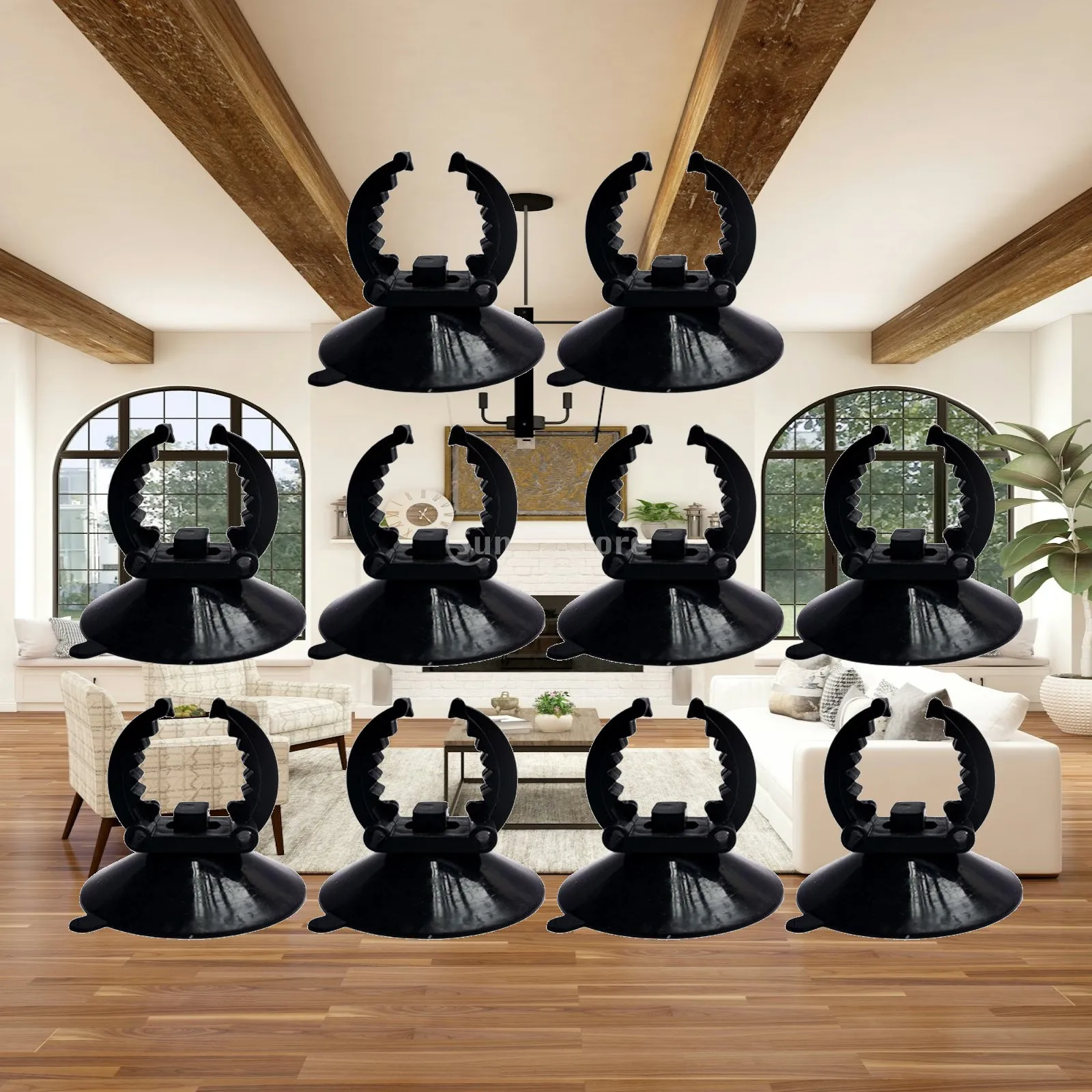 Aquarium Fish Black - Clip di Ricambio Nera per Ventosa