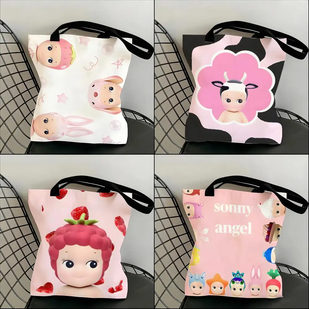 

S-Sonny A-Angel Nature Art Storage Bags Lightweight Canvas Shoulder Shopper Fashionable Eco Multi Use Tote with Large Capacity