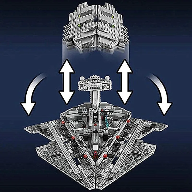 1359PCS 우주 제국 스타 파괴자 빌딩 블록 전쟁 우주선 전투기 건설 벽돌 장난감 어린이를위한 생일 선물