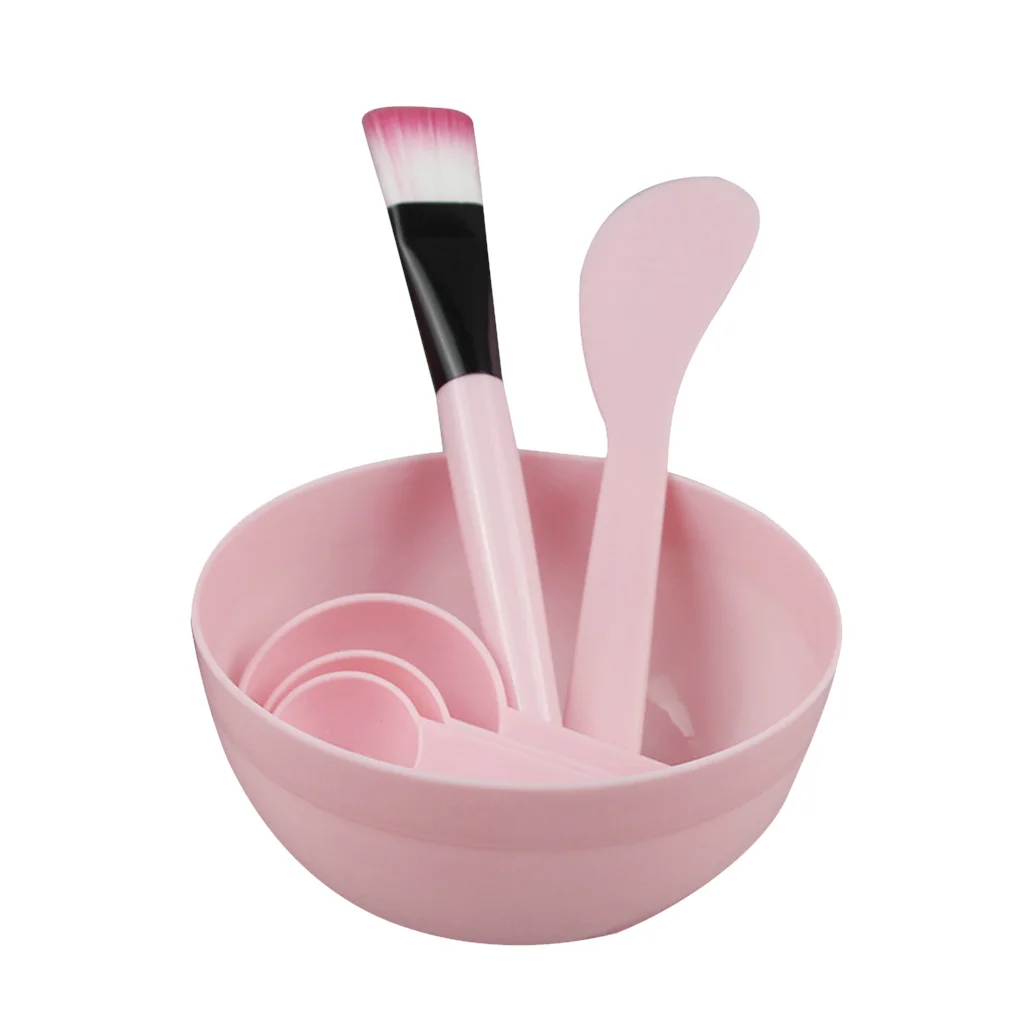 8Pcs DIY Beauty Tools Set Plastic Silicone Bowl Spatula Face Mud Brush Measuring Spoon Bottle