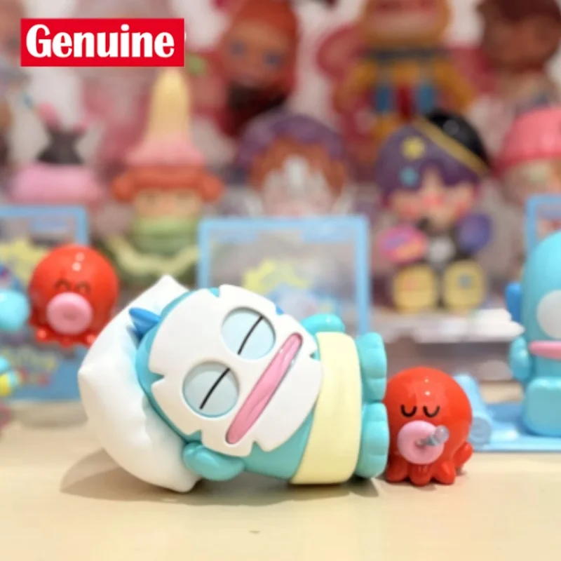 정품 MINISO 블라인드 박스 Hangyodon 하프 피쉬 맨 로맨틱 데일리 시리즈 Sanrio 인형 분리형 모델 어린이 장난감 생일 선물