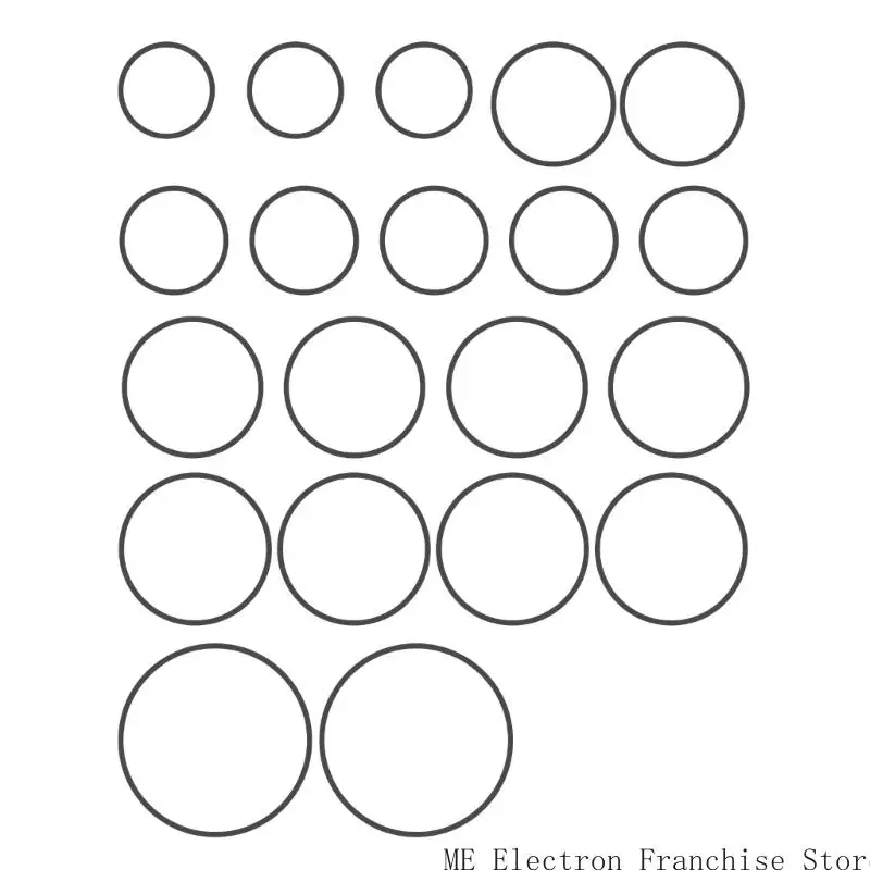 T5EA 35-65mm Folded Length Square Rubber Belts for Disc Recorders Portable Players