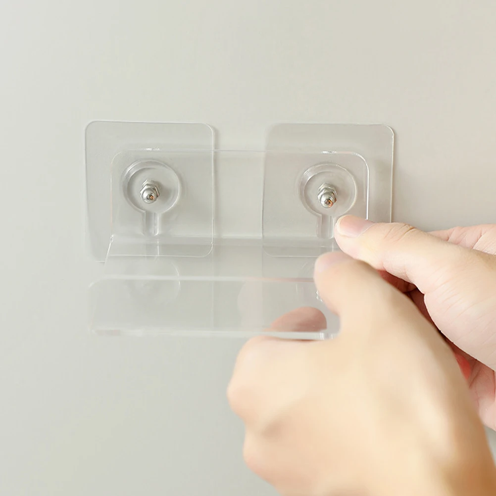 

2Pcs Wall Mount Router Projector Bracket No Hole Heavy Duty Storage Display St Plastic Rack For Camera Cup Shelf