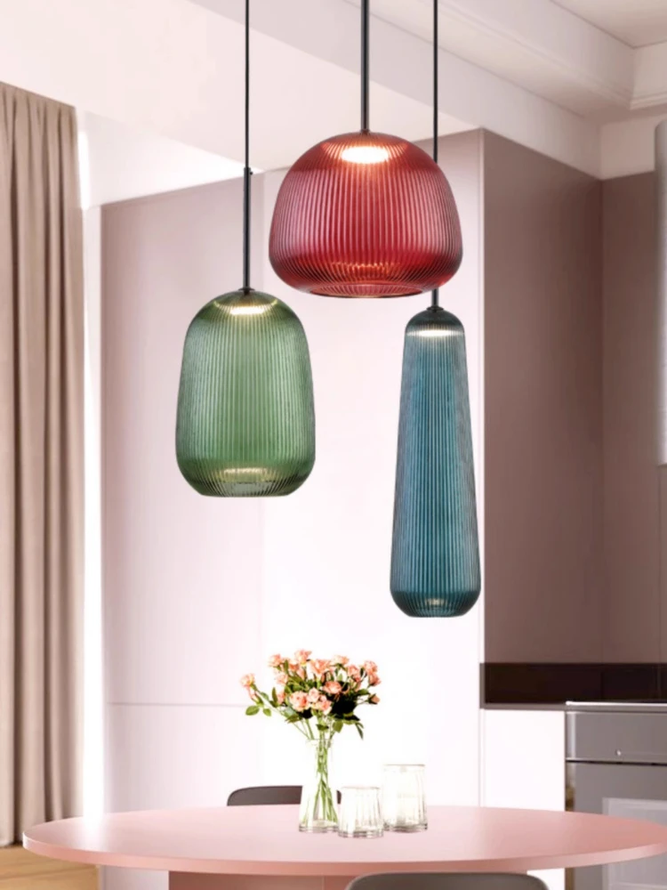 

Chandelier Restaurant Lamp Hotel Banquet Hall Bar Chandelier Colored Glass Chandelier