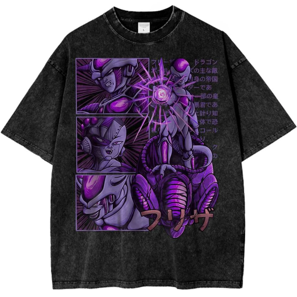 Camiseta Vintage Frieza Dragon Ball Z, camiseta de Anime DBZ para Fans, moda de verano 2026, ropa de calle de gran tamaño Harajuku Y2K