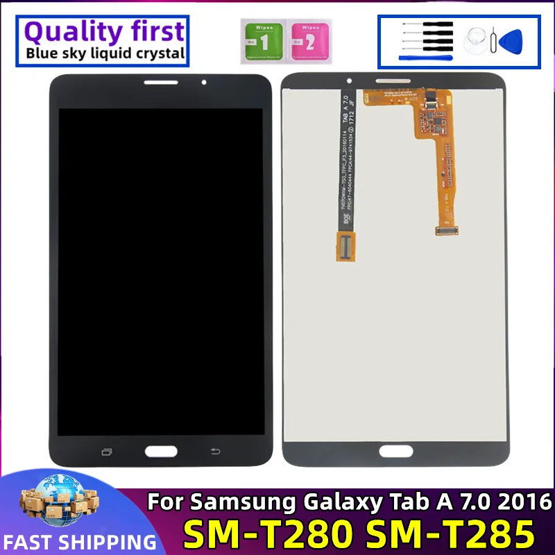 

LCD Touch Screen Digitizer Assembly Replacement for Samsung Galaxy Tab A 7.0 2016 T280 SM-T280SM-T285 Original Tablet Display