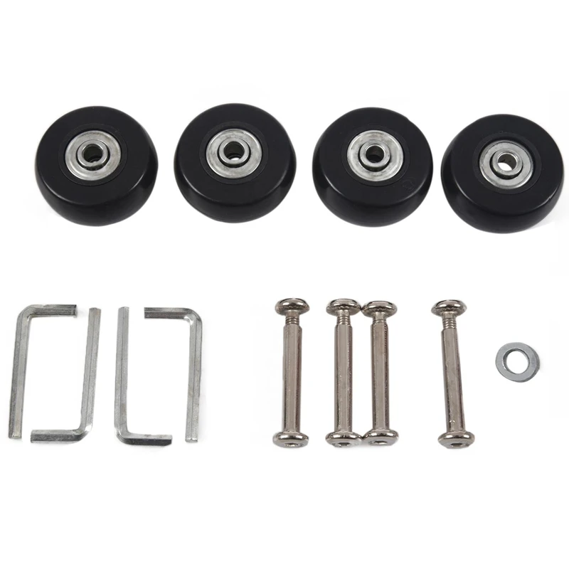 42 Pcs Luggage Suitcase Wheels Replacement Repair Kit, 14 Pcs 45X19mm & 28 Pcs 40X18mm