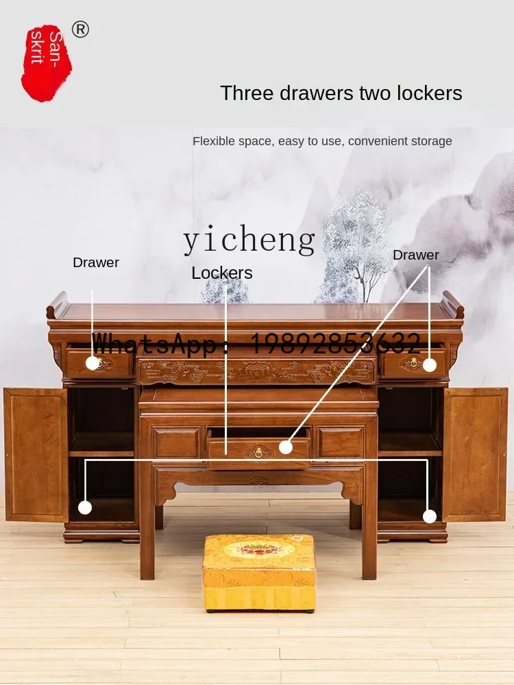 for household incense case Buddha table, living room  eight immortals table Zhongtang strip case Buddha table