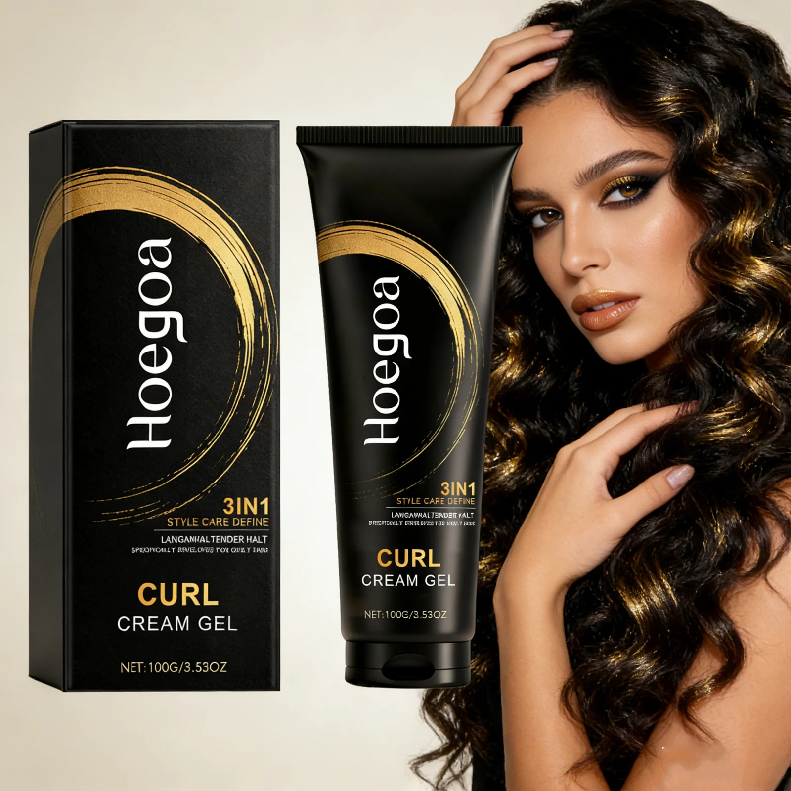 

3 In 1 Curl Hair Styling Cream Gel Boost Bouncy Curls Nourish Moisturizing Improve Shine Anti-Frizz Lasting Hair Styling Cream
