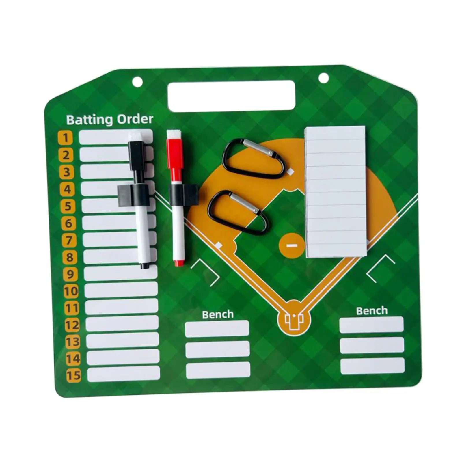 Baseball Lineup Board Coaches Marker Whiteboard Training Aid Double Sided for