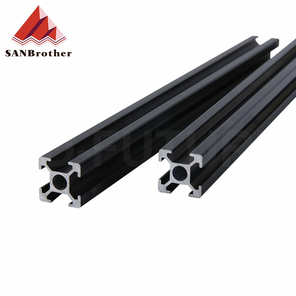 1515 BLACK 1515 European Standard Anodized Aluminum Profile Extrusion 100mm - 800mm Length Linear Rail 500mm for CNC 3D Printer