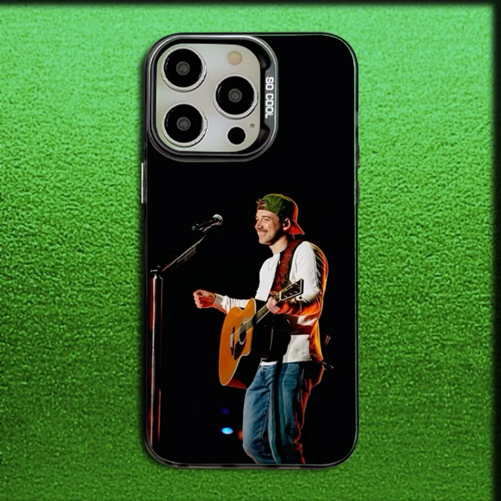 iPhone 16,15,14,13,12,11,Mini,Pro,MAX 그레이 매트 실리콘 블랙 커버용 가수 M-Morgan Wallen 전화 케이스